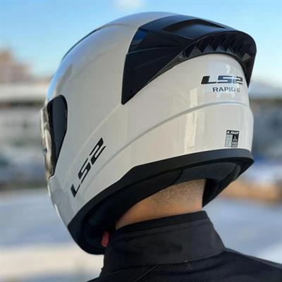 Ls2 Rapid 2 Race Full Face Motosiklet Kaskı Yarış Spoiler +  Şeffaf + Siyah Vizörlü