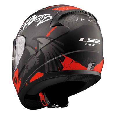 Ls2 Rapid 2 Raven Kapalı Kask