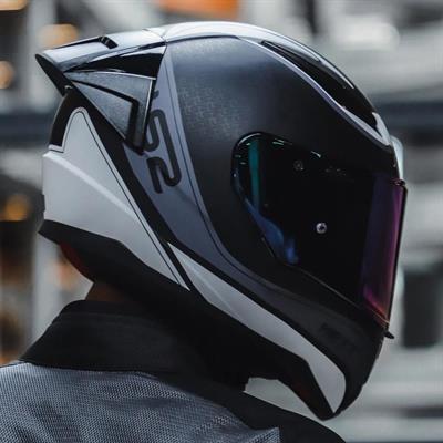 Ls2 Rapid Deeper Race Full Face Motosiklet Kaskı Yarış Spoiler + Şeffaf ve Koyu Mavi Vizör