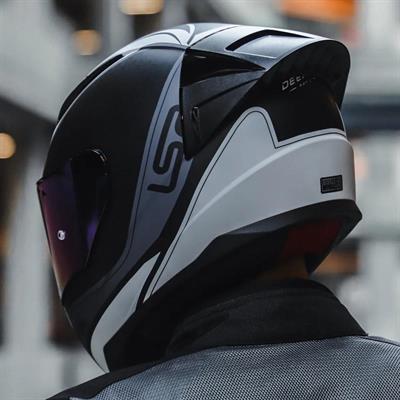 Ls2 Rapid Deeper Race Full Face Motosiklet Kaskı Yarış Spoiler + Şeffaf ve Gökkuşağı Vizör