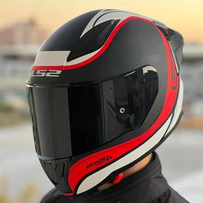 Ls2 Rapid Deeper Race Full Face Motosiklet Kaskı Yarış Spoiler + Siyah Vizör