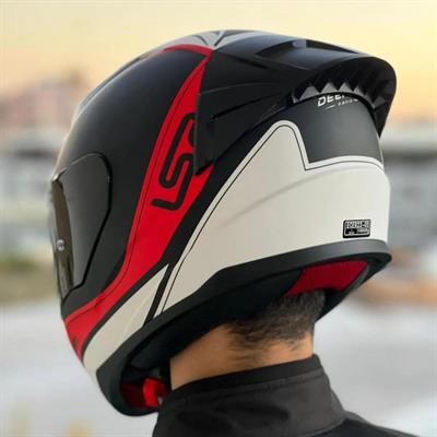 Ls2 Rapid Deeper Race Full Face Motosiklet Kaskı Yarış Spoiler + Şeffaf ve Siyah Vizör