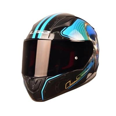 Ls2 Rapid Mach II Full Face Motosiklet Kaskı - Siyah Vizörlü