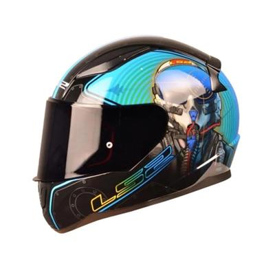 Ls2 Rapid Mach II Full Face Motosiklet Kaskı - Siyah Vizörlü