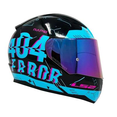 Ls2 Rapid Player Full Face Motosiklet Kaskı - Gökkuşağı Vizörlü