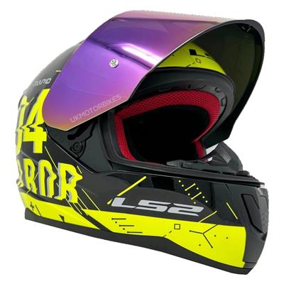 Ls2 Rapid Player Full Face Motosiklet Kaskı - Şeffaf + Gökkuşağı Vizörlü
