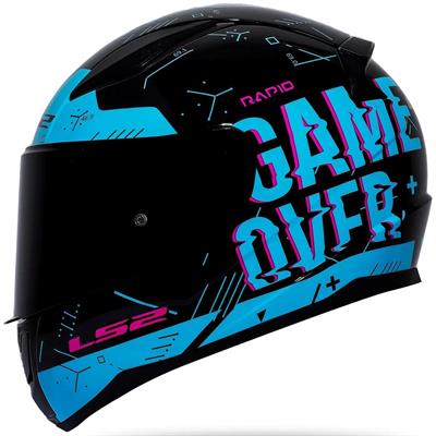 Ls2 Rapid Player Full Face Motosiklet Kaskı - Şeffaf + Siyah Vizörlü