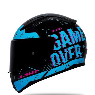 Ls2 Rapid Player Full Face Motosiklet Kaskı - Siyah Vizörlü