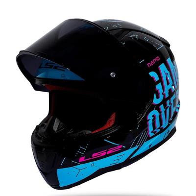 Ls2 Rapid Player Full Face Motosiklet Kaskı - Siyah Vizörlü