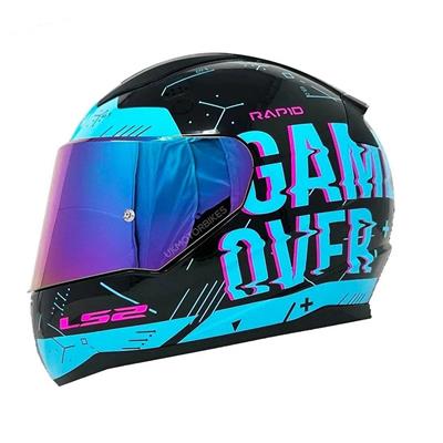 Ls2 Rapid Player Full Face Motosiklet Kaskı - Gökkuşağı Vizörlü