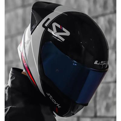 Ls2 Rapid Stark Race Full Face Motosiklet Kaskı Yarış Spoiler + Şeffaf ve Gökkuşağı Vizör