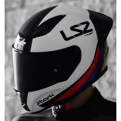 Ls2 Rapid Stark Race Full Face Motosiklet Kaskı Yarış Spoiler + Şeffaf ve Siyah Vizör