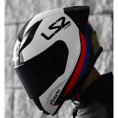 Ls2 Rapid Stark Race Full Face Motosiklet Kaskı Yarış Spoiler + Siyah Vizör