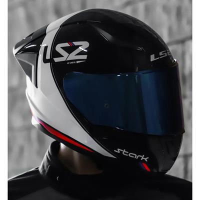 Ls2 Rapid Stark Race Full Face Motosiklet Kaskı Yarış Spoiler + Şeffaf ve Gökkuşağı Vizör