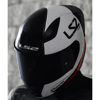 Ls2 Rapid Stark Race Full Face Motosiklet Kaskı Yarış Spoiler + Siyah Vizör