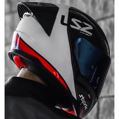 Ls2 Rapid Stark Race Full Face Motosiklet Kaskı Yarış Spoiler + Gökkuşağı Vizör