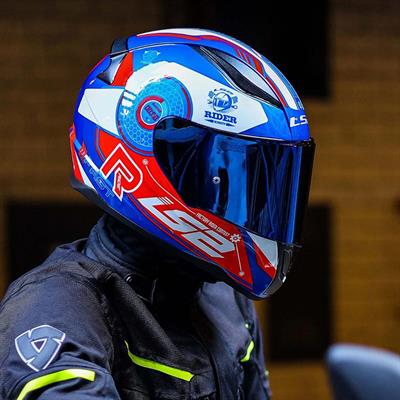 Ls2 Rapid Stratus Full Face Motosiklet Kaskı - Gökkuşağı Vizörlü