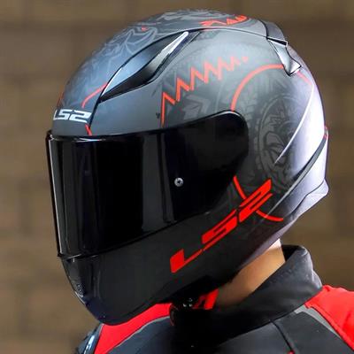 Ls2 Rapid Takaroa Full Face Motosiklet Kaskı - Siyah Vizörlü