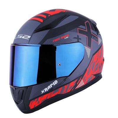 Ls2 Rapid Xtreet Full Face Motosiklet Kaskı - Koyu Mavi Vizörlü