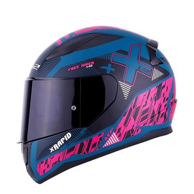 Ls2 Rapid Xtreet Full Face Motosiklet Kaskı - Şeffaf + Siyah Vizörlü