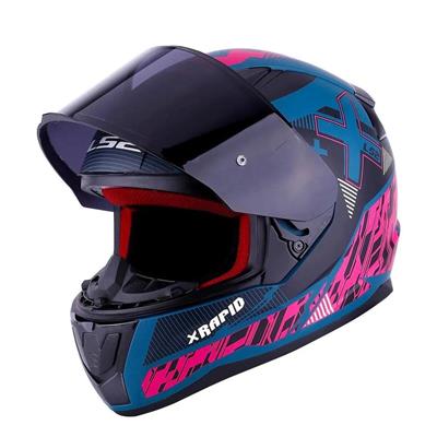 Ls2 Rapid Xtreet Full Face Motosiklet Kaskı - Şeffaf + Siyah Vizörlü