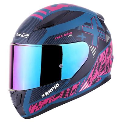 Ls2 Rapid Xtreet Full Face Motosiklet Kaskı - Koyu Mavi Vizörlü