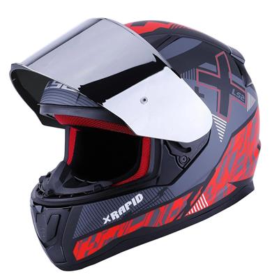 Ls2 Rapid Xtreet Full Face Motosiklet Kaskı - Şeffaf + Siyah Vizörlü