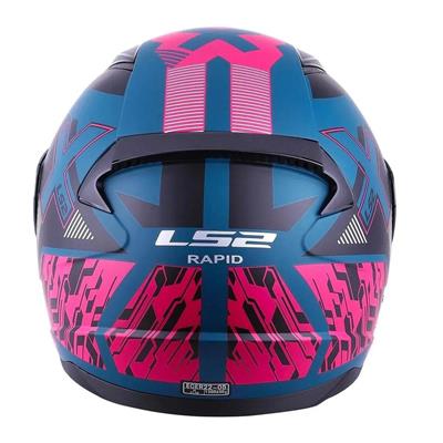 Ls2 Rapid Xtreet Full Face Motosiklet Kaskı - Şeffaf + Siyah Vizörlü