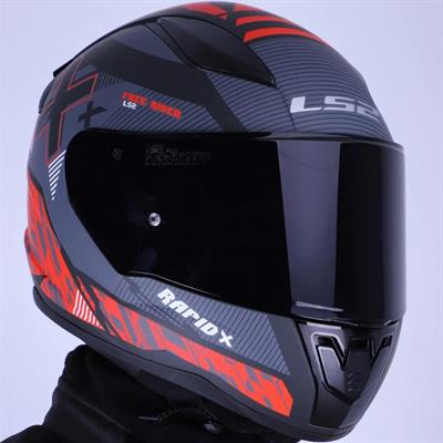 Ls2 Rapid Xtreet Full Face Motosiklet Kaskı - Siyah Vizörlü