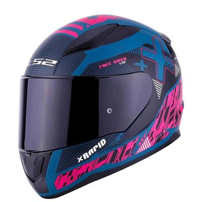 Ls2 Rapid Xtreet Full Face Motosiklet Kaskı - Şeffaf + Siyah Vizörlü