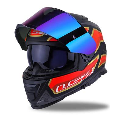 Ls2 Storm 2 Foggy Full Face Motosiklet Kaskı Şeffaf + Gökkuşağı Vizörlü