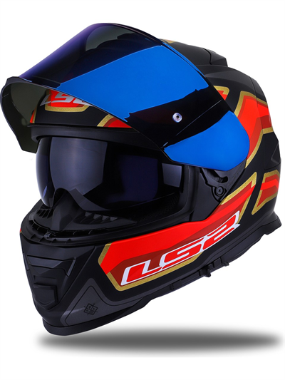 Ls2 Storm 2 Foggy Full Face Motosiklet Kaskı Gökkuşağı Vizörlü