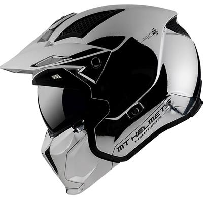 Mt Street Fighter Chromed A2 Çene Açılır Motosiklet Kaskı