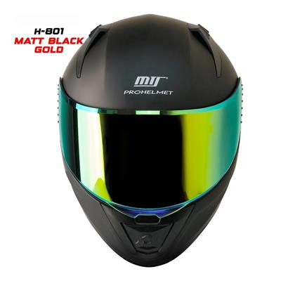 Mts Pro Helmtes M-801 Gold Kapalı Motosiklet Kaskı
