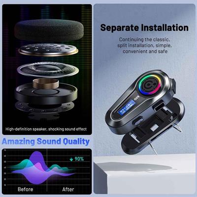 Prosev Q08 Kask Bluetooth Kulaklık Mikrofon Seti - Interkom