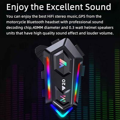 Prosev Y20 Kask Bluetooth Kulaklık Mikrofon Seti - Interkom