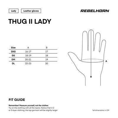 Rebelhorn Thug II Lady Deri Motosiklet Eldiveni