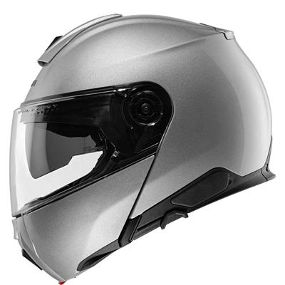 Schubert C5 Glossy Silver Çene Açılır Kask