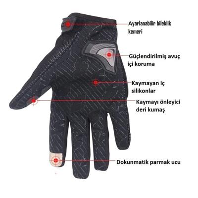 Scoyco MC44C Carbon Dokunmatik Yazlık Motosiklet Eldiveni