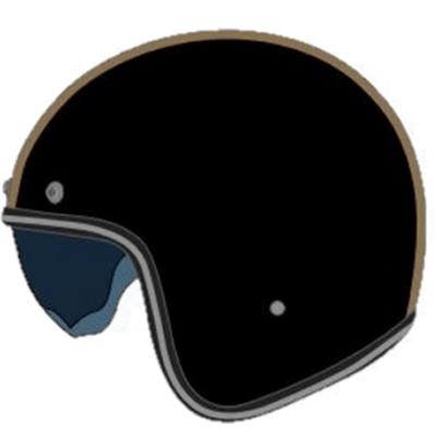 Shiro Jet&Cafe SH-SAGA Rock Steady Gold Açık Motosiklet Kaskı + Terek Hediye