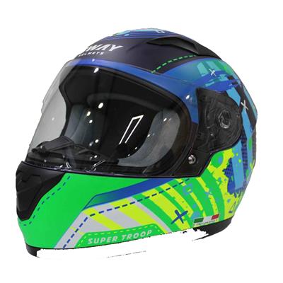 Sway 815 Mat Alien Çocuk Motosiklet Kaskı