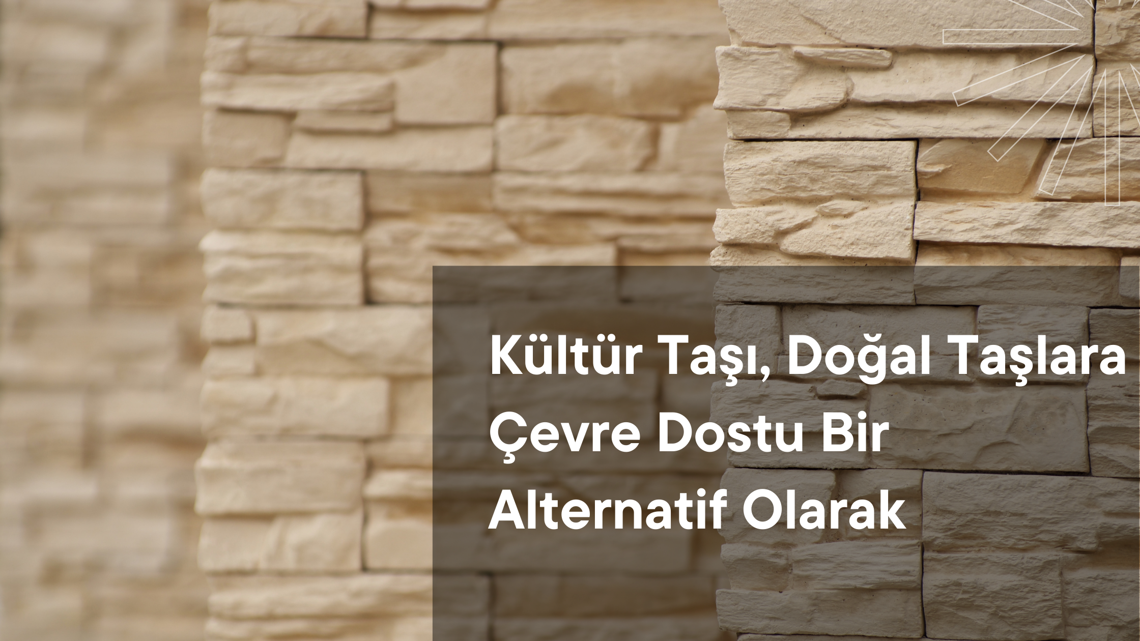 Kültür Taşı, Doğal Taşlara Çevre Dostu Bir Alternatif Olarak
