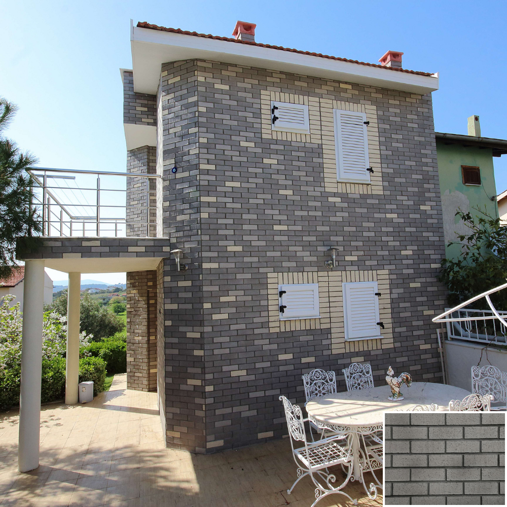 Naturel Koyu Gri Kaplama Tuğla