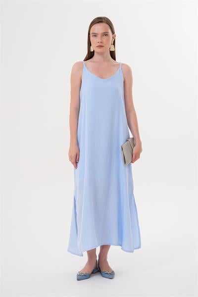 Askı Ayarlı Oversize Müslin Elbise MİNT