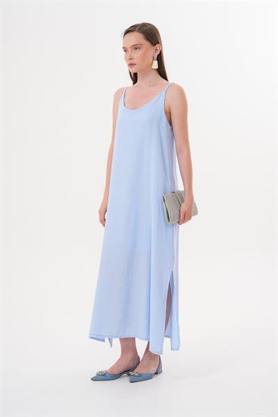 Askı Ayarlı Oversize Müslin Elbise MİNT