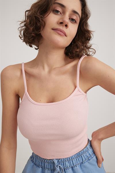 Askılı Kadın Crop Atlet PUDRA