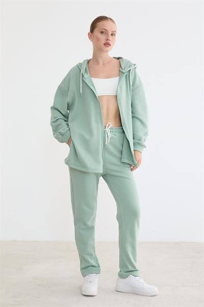 Beli Lastikli Bağlamalı Pantolon MINT