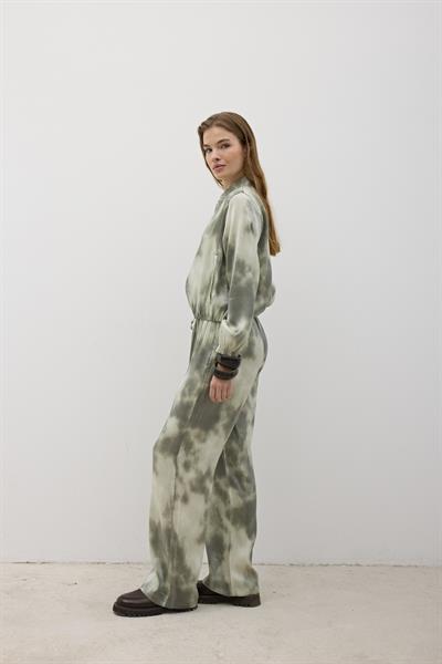 Beli Lastikli Saten Pantolon HAKİ