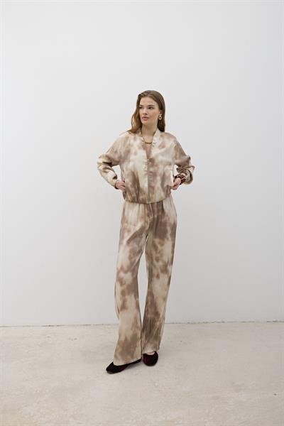 Beli Lastikli Saten Pantolon TAŞ