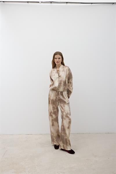 Beli Lastikli Saten Pantolon TAŞ